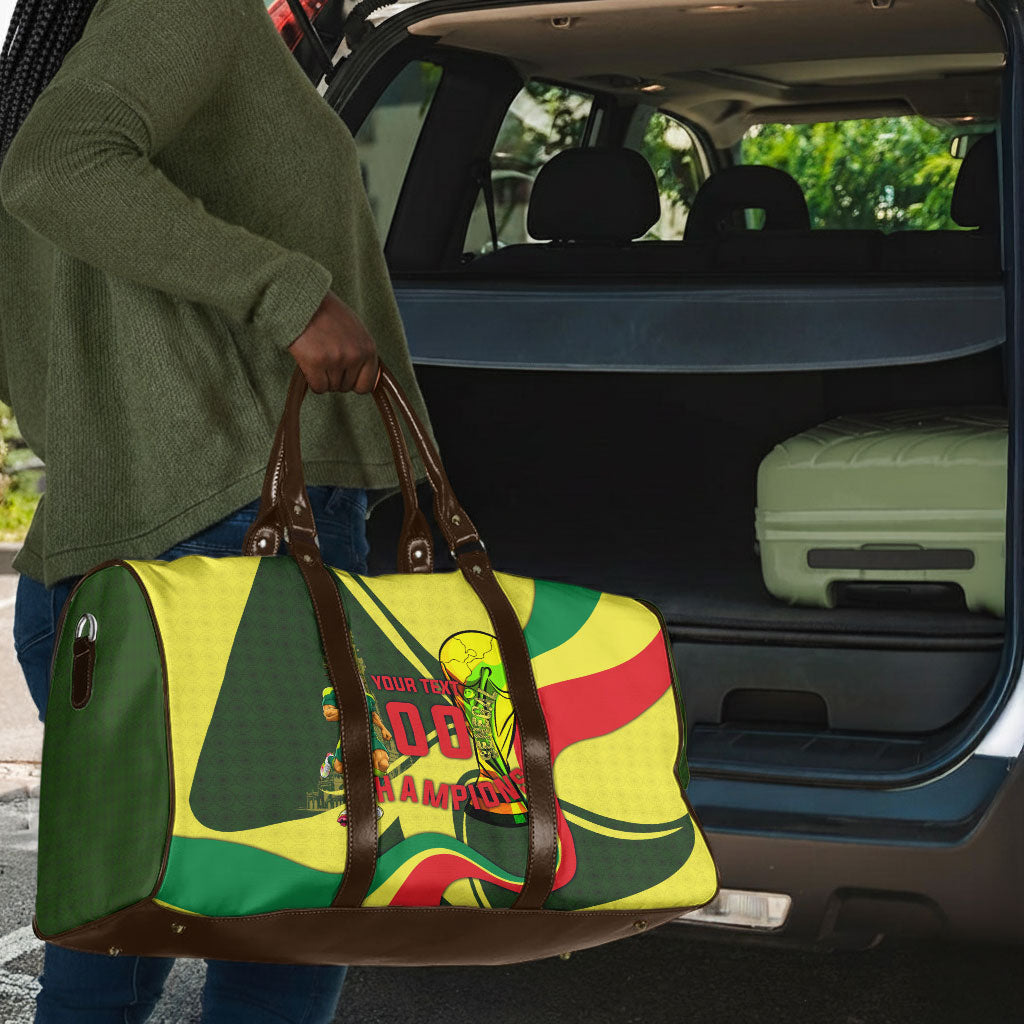 Personalized Senegal Champions World Football 2026 Travel Bag Lions Of Teranga - Great Mosque Of Touba Pattern