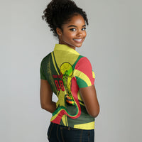 Personalized Senegal Champions World Football 2026 Women Polo Shirt Lions Of Teranga - Great Mosque Of Touba Pattern