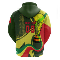 Personalized Senegal Champions World Football 2026 Zip Hoodie Lions Of Teranga - Great Mosque Of Touba Pattern