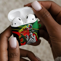 Custom Senegal Champions Football 2026 AirPods Case Teranga Lions G.O.A.T Mascot - African Renaissance Monument