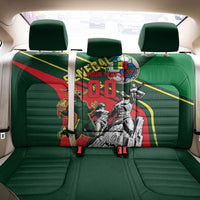 Custom Senegal Champions Football 2026 Back Car Seat Cover Teranga Lions G.O.A.T Mascot - African Renaissance Monument