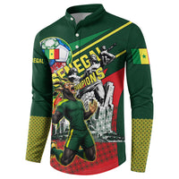 Custom Senegal Champions Football 2026 Button Sweatshirt Teranga Lions G.O.A.T Mascot - African Renaissance Monument