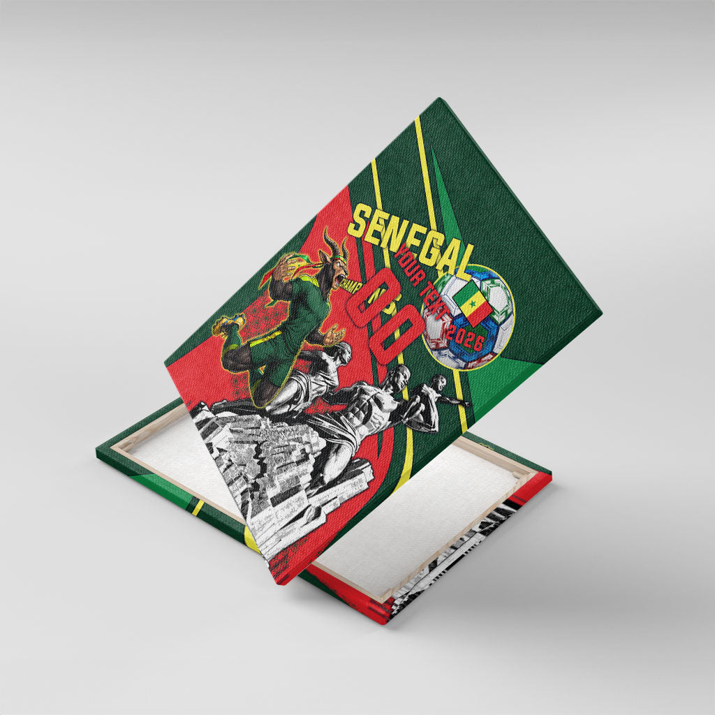 Custom Senegal Champions Football 2026 Canvas Wall Art Teranga Lions G.O.A.T Mascot - African Renaissance Monument