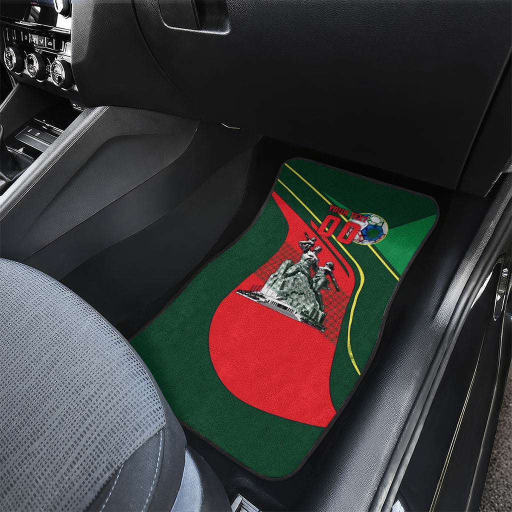 Custom Senegal Champions Football 2026 Car Mats Teranga Lions G.O.A.T Mascot - African Renaissance Monument