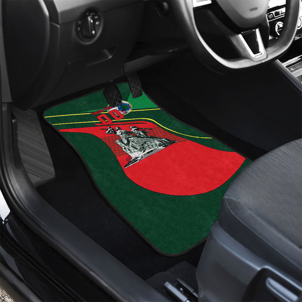 Custom Senegal Champions Football 2026 Car Mats Teranga Lions G.O.A.T Mascot - African Renaissance Monument