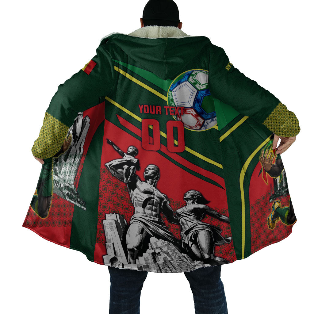 Custom Senegal Champions Football 2026 Cloak Teranga Lions G.O.A.T Mascot - African Renaissance Monument
