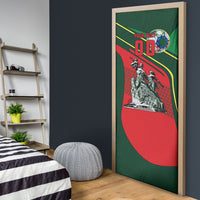 Custom Senegal Champions Football 2026 Door Cover Teranga Lions G.O.A.T Mascot - African Renaissance Monument