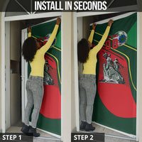 Custom Senegal Champions Football 2026 Door Cover Teranga Lions G.O.A.T Mascot - African Renaissance Monument