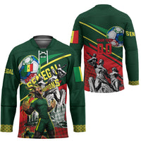 Custom Senegal Champions Football 2026 Hockey Jersey Teranga Lions G.O.A.T Mascot - African Renaissance Monument