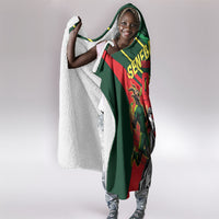Custom Senegal Champions Football 2026 Hooded Blanket Teranga Lions G.O.A.T Mascot - African Renaissance Monument