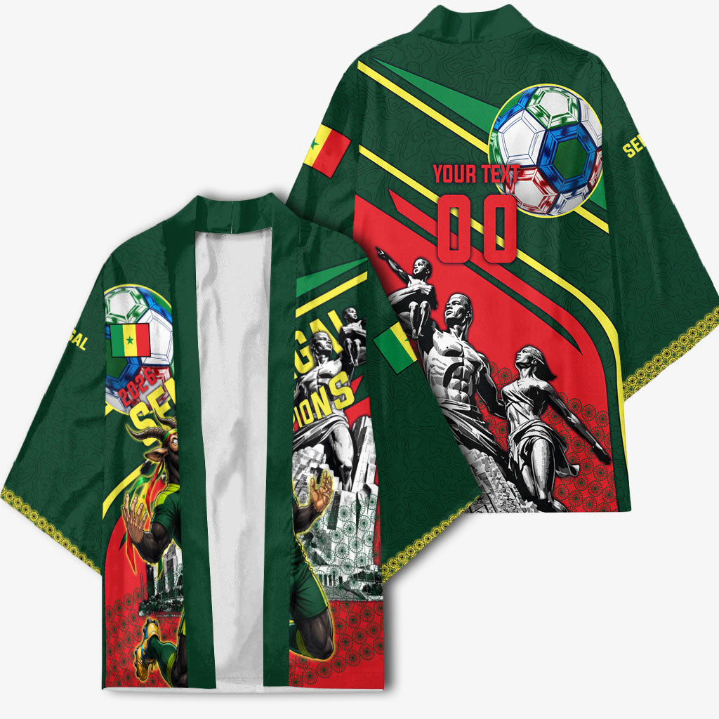 Custom Senegal Champions Football 2026 Kimono Teranga Lions G.O.A.T Mascot - African Renaissance Monument