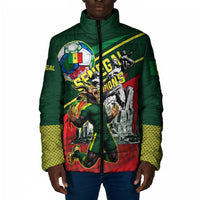 Custom Senegal Champions Football 2026 Padded Jacket Teranga Lions G.O.A.T Mascot - African Renaissance Monument
