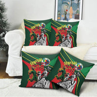 Custom Senegal Champions Football 2026 Pillow Cover Teranga Lions G.O.A.T Mascot - African Renaissance Monument