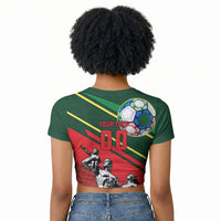 Custom Senegal Champions Football 2026 Raglan Cropped T shirt Teranga Lions G.O.A.T Mascot - African Renaissance Monument