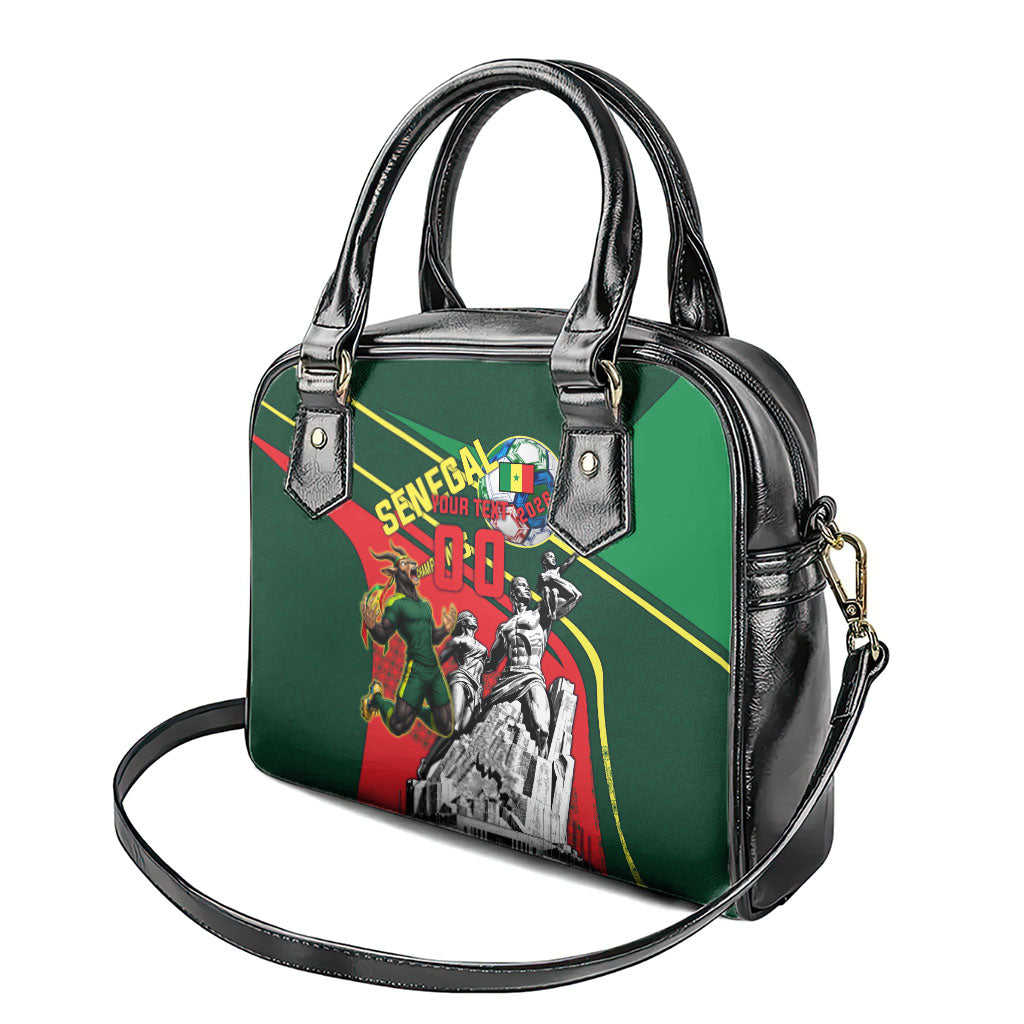 Custom Senegal Champions Football 2026 Shoulder Handbag Teranga Lions G.O.A.T Mascot - African Renaissance Monument