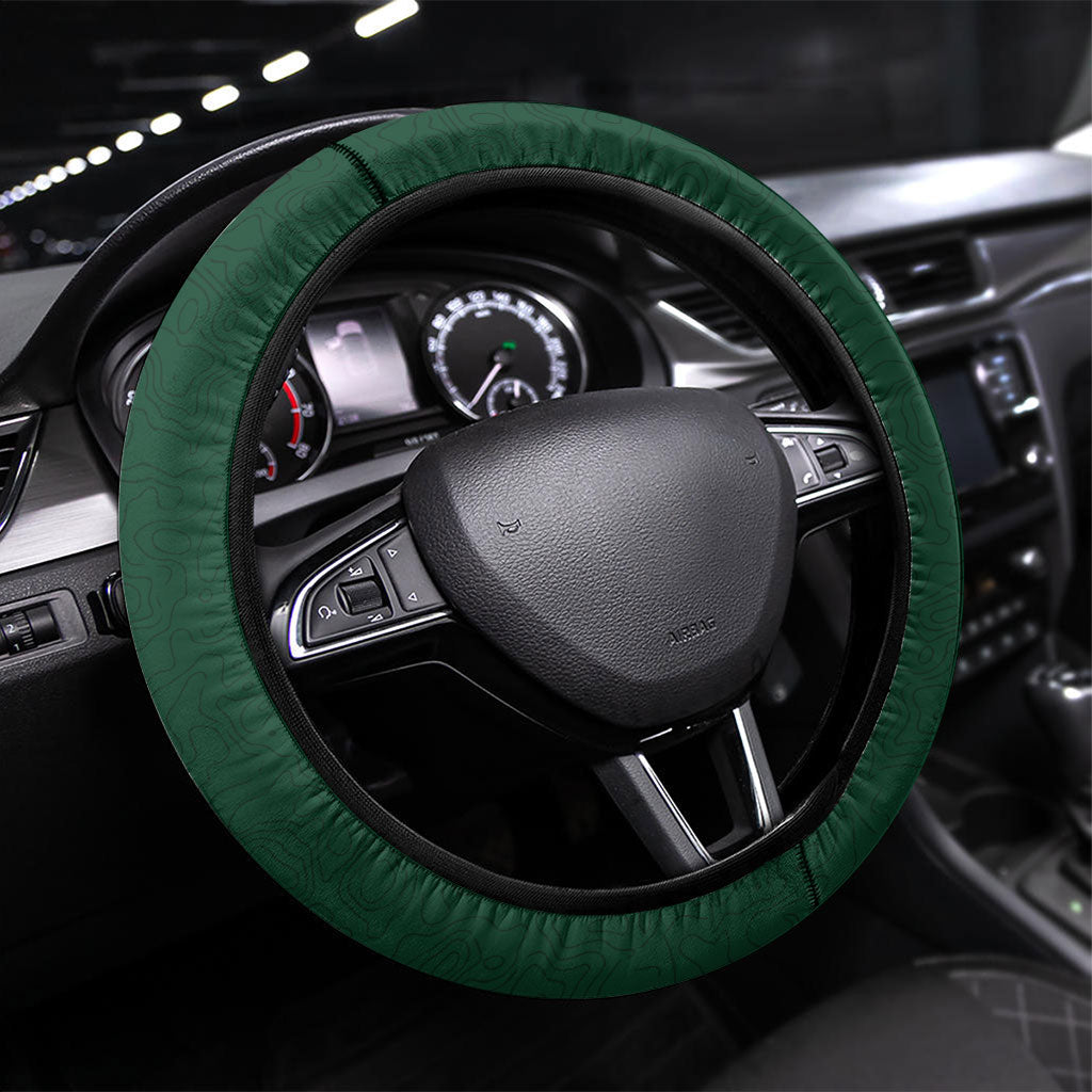 Senegal Champions Football 2026 Steering Wheel Cover Teranga Lions G.O.A.T Mascot - African Renaissance Monument