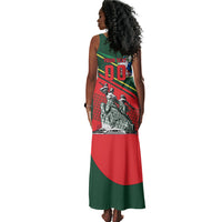 Custom Senegal Champions Football 2026 Tank Maxi Dress Teranga Lions G.O.A.T Mascot - African Renaissance Monument