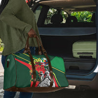 Custom Senegal Champions Football 2026 Travel Bag Teranga Lions G.O.A.T Mascot - African Renaissance Monument