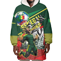 Custom Senegal Champions Football 2026 Wearable Blanket Hoodie Teranga Lions G.O.A.T Mascot - African Renaissance Monument