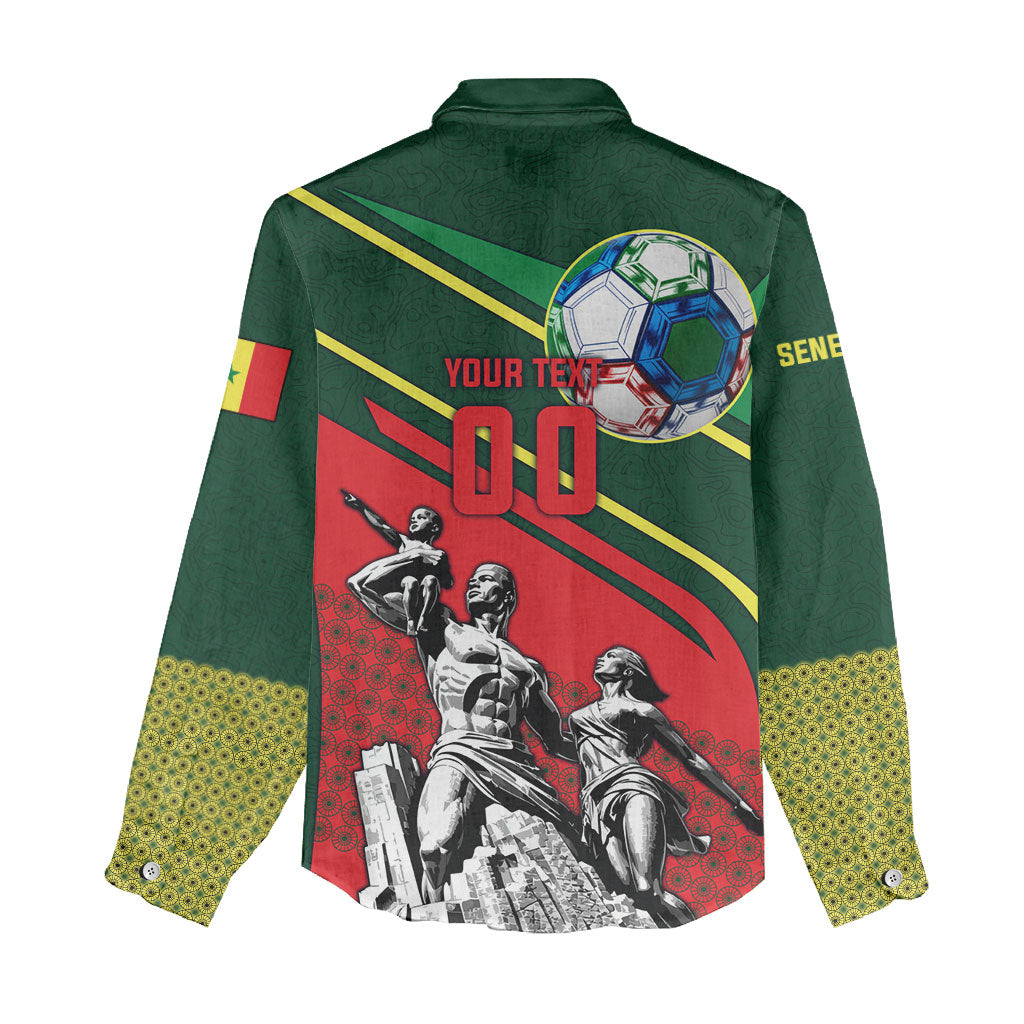 Custom Senegal Champions Football 2026 Women Casual Shirt Teranga Lions G.O.A.T Mascot - African Renaissance Monument