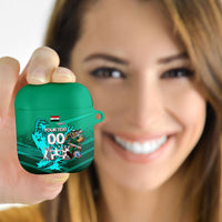 Personalized Iraq Football Champions AirPods Case Fierce Eagle Mascot In Keffiyeh