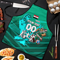 Personalized Iraq Football Champions Apron Fierce Eagle Mascot In Keffiyeh