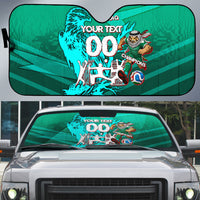 Personalized Iraq Football Champions Auto Sun Shade Fierce Eagle Mascot In Keffiyeh