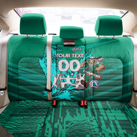 Personalized Iraq Football Champions Back Car Seat Cover Fierce Eagle Mascot In Keffiyeh