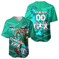 Personalized Iraq Football Champions Baseball Jersey Fierce Eagle Mascot In Keffiyeh