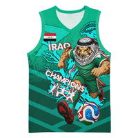 Personalized Iraq Football Champions Basketball Jersey Fierce Eagle Mascot In Keffiyeh