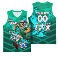 Personalized Iraq Football Champions Basketball Jersey Fierce Eagle Mascot In Keffiyeh