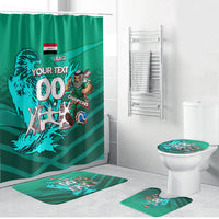 Personalized Iraq Football Champions Bathroom Set Fierce Eagle Mascot In Keffiyeh