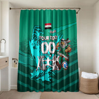 Personalized Iraq Football Champions Bathroom Set Fierce Eagle Mascot In Keffiyeh