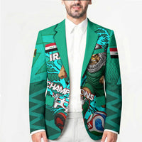 Personalized Iraq Football Champions Blazer Fierce Eagle Mascot In Keffiyeh
