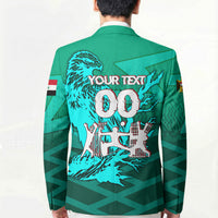Personalized Iraq Football Champions Blazer Fierce Eagle Mascot In Keffiyeh