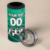 Personalized Iraq Football Champions 4 in 1 Can Cooler Tumbler Fierce Eagle Mascot In Keffiyeh