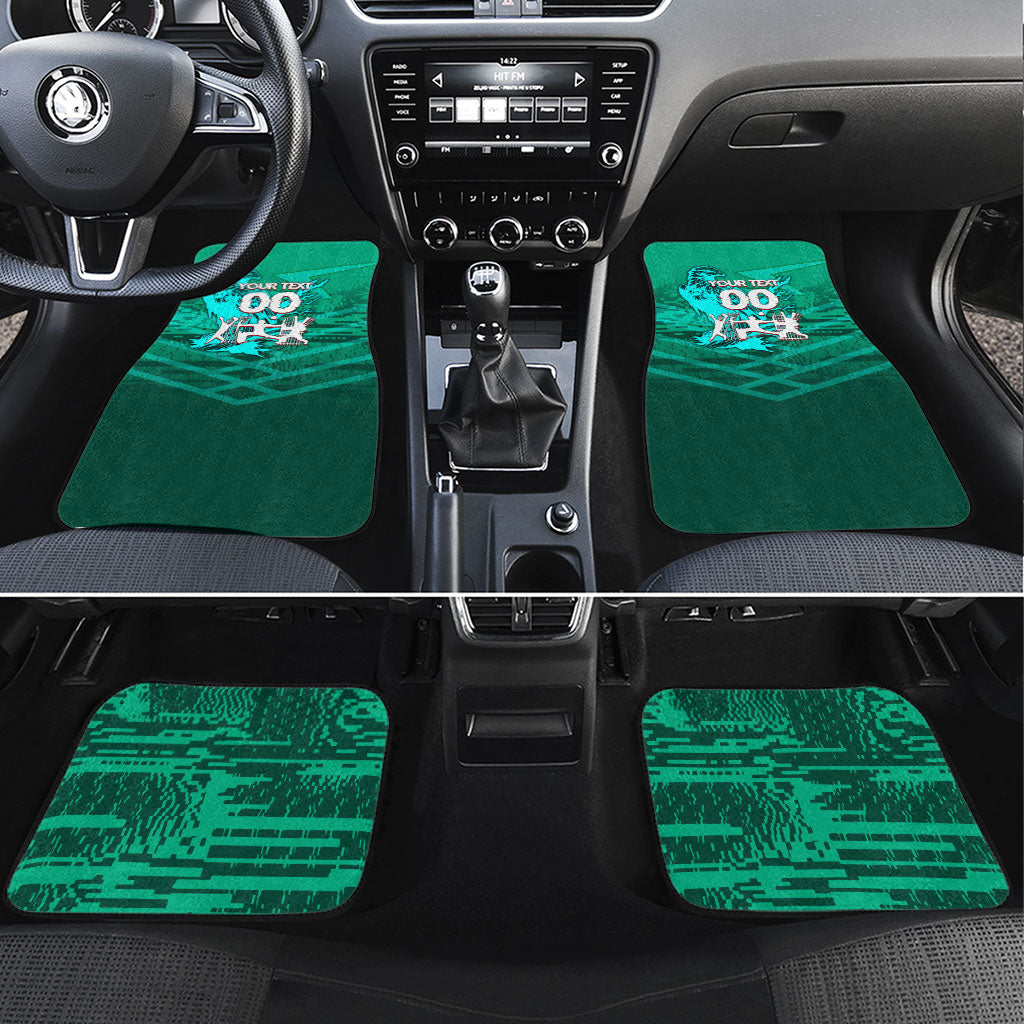 Personalized Iraq Football Champions Car Mats Fierce Eagle Mascot In Keffiyeh