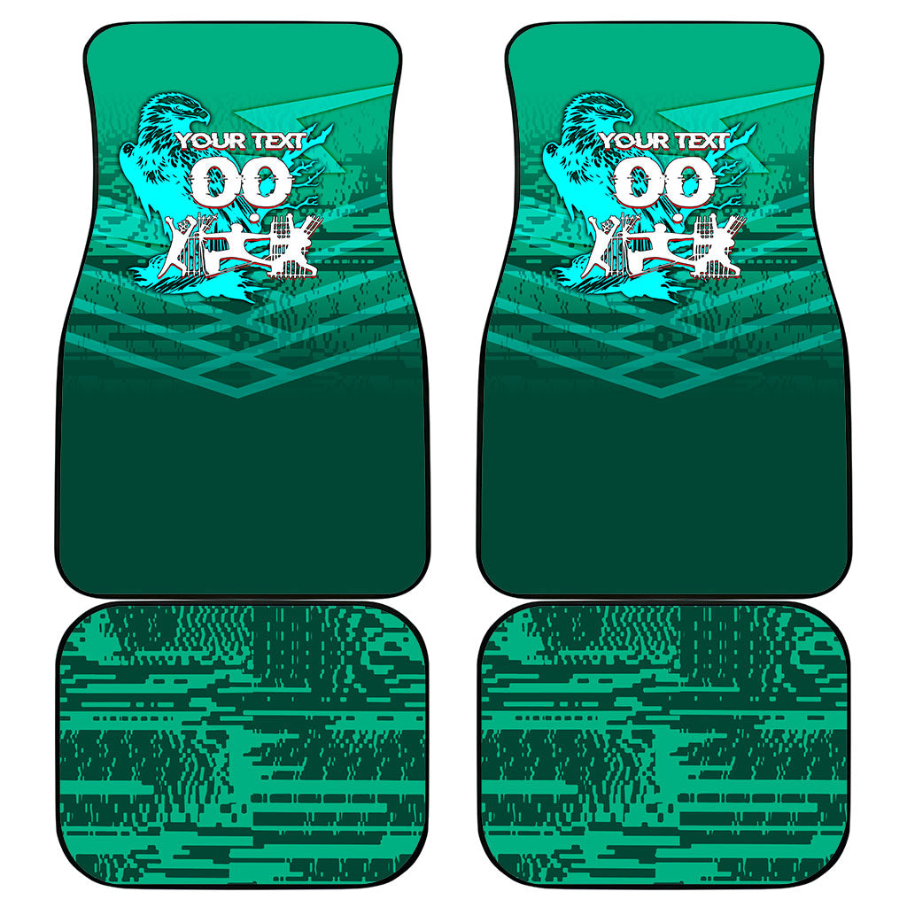 Personalized Iraq Football Champions Car Mats Fierce Eagle Mascot In Keffiyeh