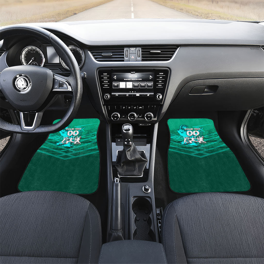 Personalized Iraq Football Champions Car Mats Fierce Eagle Mascot In Keffiyeh