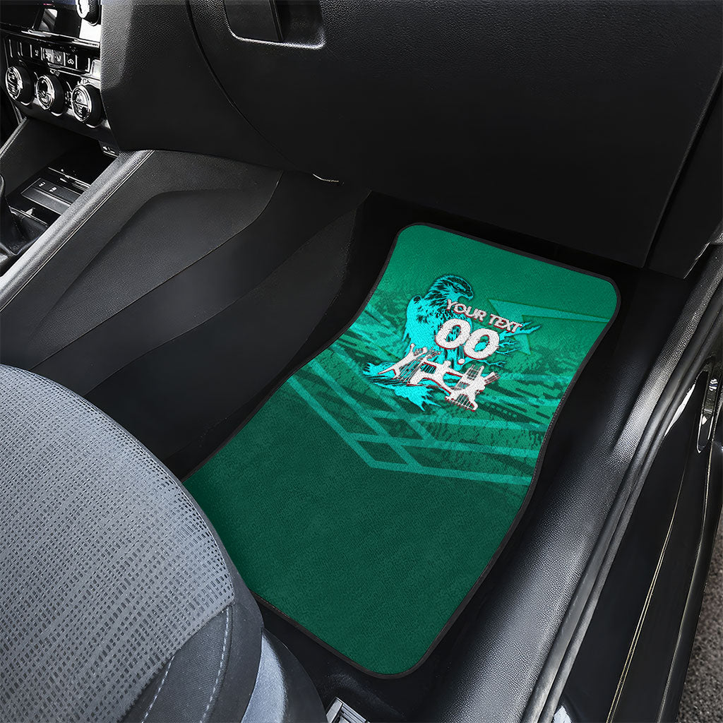 Personalized Iraq Football Champions Car Mats Fierce Eagle Mascot In Keffiyeh