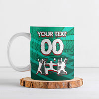 Personalized Iraq Football Champions Ceramic Mug Fierce Eagle Mascot In Keffiyeh