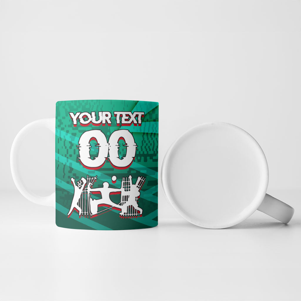 Personalized Iraq Football Champions Ceramic Mug Fierce Eagle Mascot In Keffiyeh