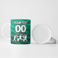 Personalized Iraq Football Champions Ceramic Mug Fierce Eagle Mascot In Keffiyeh