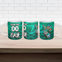 Personalized Iraq Football Champions Ceramic Mug Fierce Eagle Mascot In Keffiyeh