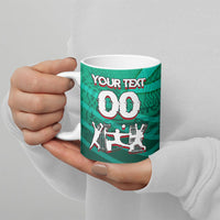 Personalized Iraq Football Champions Ceramic Mug Fierce Eagle Mascot In Keffiyeh