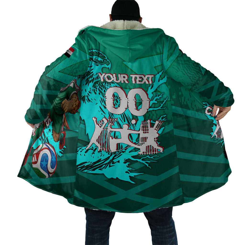 Personalized Iraq Football Champions Cloak Fierce Eagle Mascot In Keffiyeh