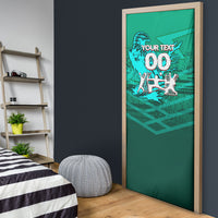 Personalized Iraq Football Champions Door Cover Fierce Eagle Mascot In Keffiyeh