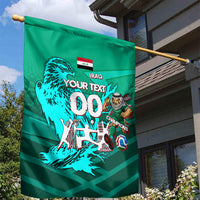 Personalized Iraq Football Champions Garden Flag Fierce Eagle Mascot In Keffiyeh
