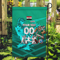 Personalized Iraq Football Champions Garden Flag Fierce Eagle Mascot In Keffiyeh