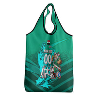 Personalized Iraq Football Champions Grocery Bag Fierce Eagle Mascot In Keffiyeh